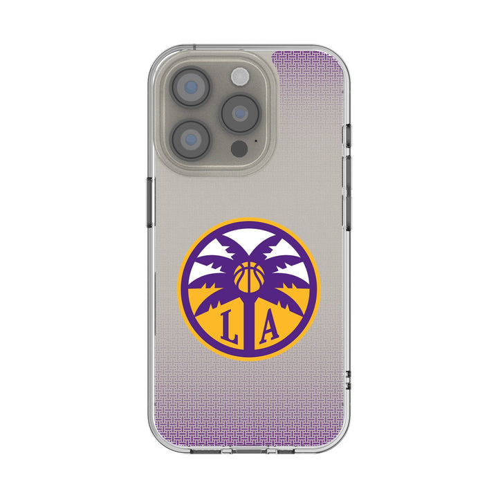 Los Angeles Sparks Linen Clear Phone Case for Apple iPhone