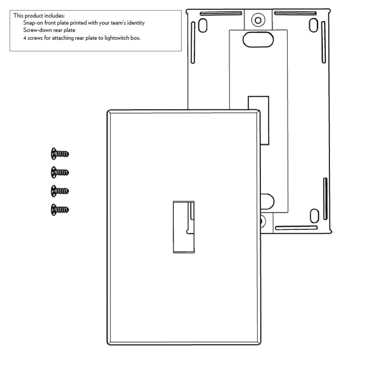 Los Angeles Sparks Solid Hidden-Screw Light Switch Plate
