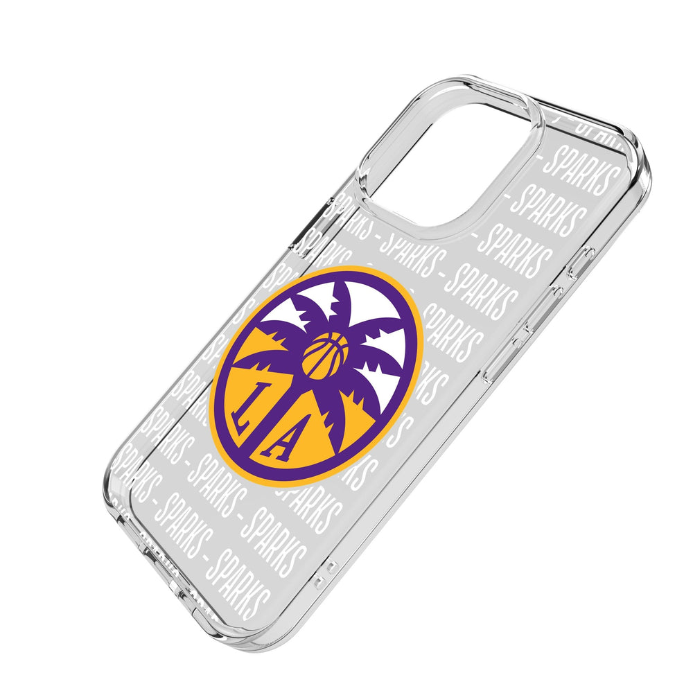 Los Angeles Sparks Text Backdrop Clear Phone Case for Apple iPhone