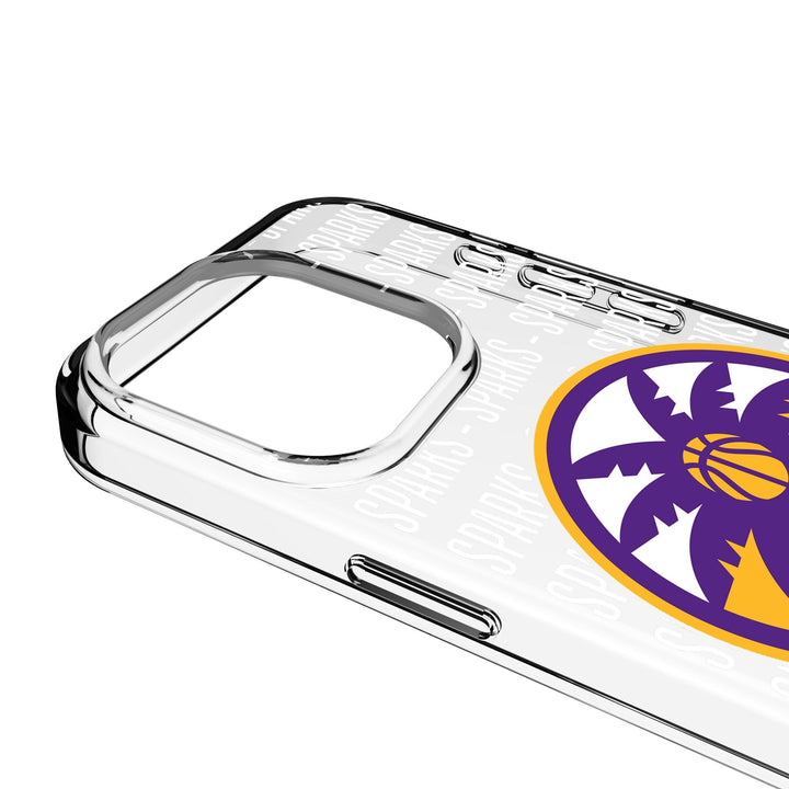 Los Angeles Sparks Text Backdrop Clear Phone Case for Apple iPhone