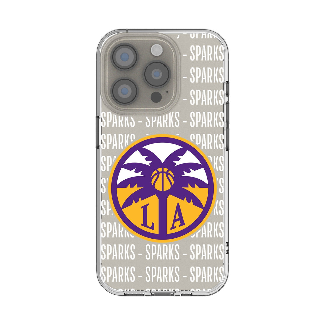 Los Angeles Sparks Text Backdrop Clear Phone Case for Apple iPhone