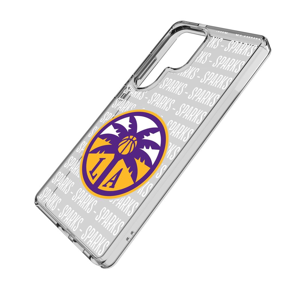 Los Angeles Sparks Text Backdrop Clear Phone Case for Samsung Galaxy