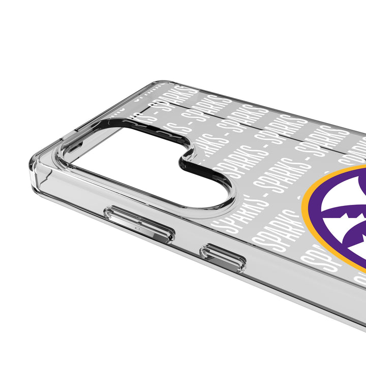 Los Angeles Sparks Text Backdrop Clear Phone Case for Samsung Galaxy