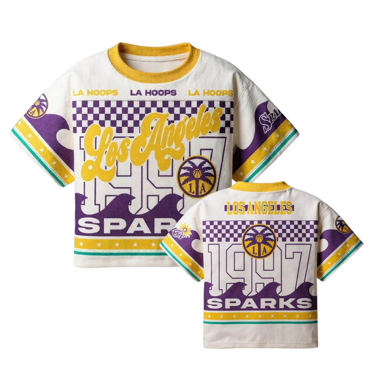 Los Angeles Womens Wild Collective x Sparks Boxy Mesh Shirt