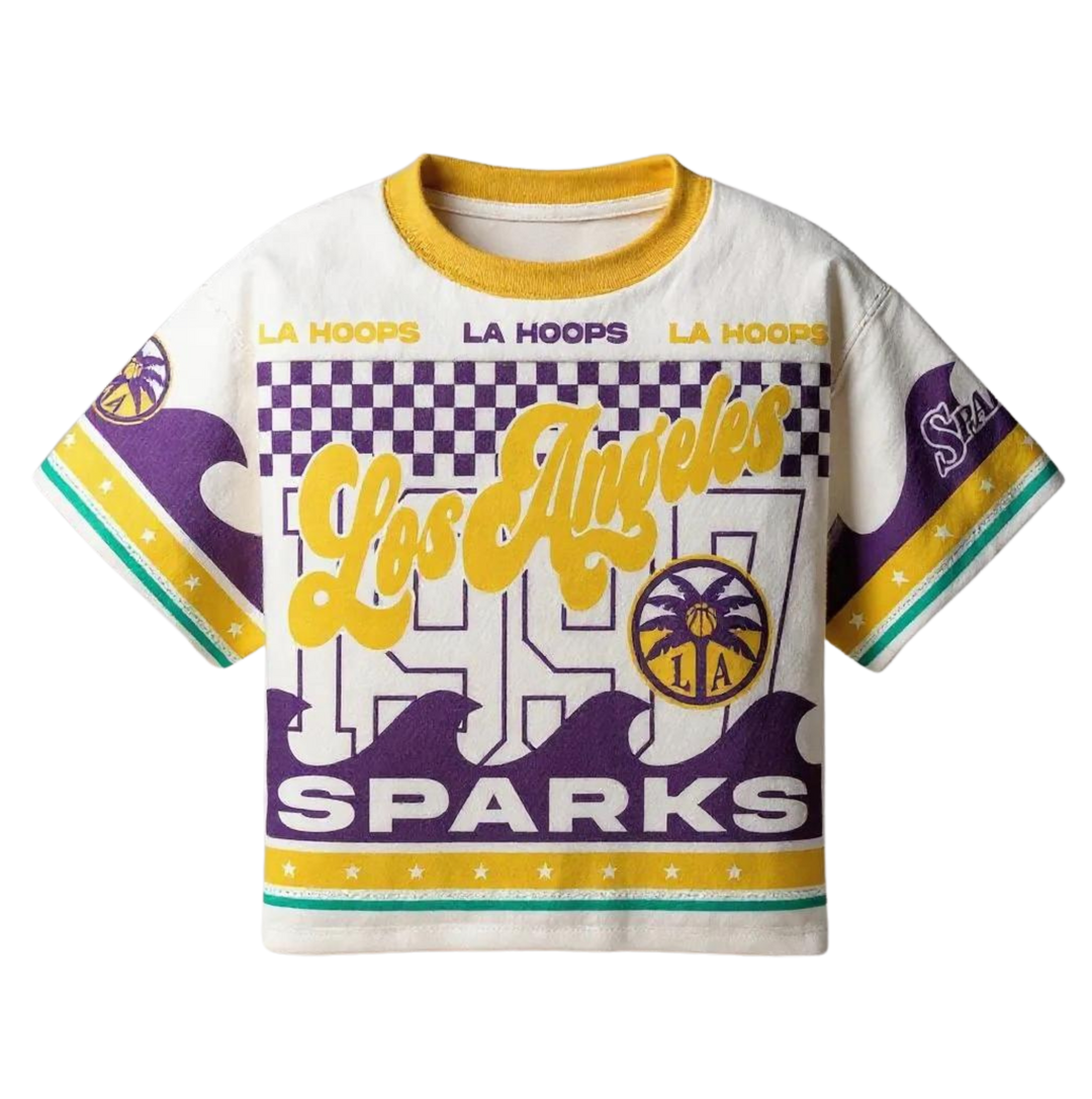 Los Angeles Womens Wild Collective x Sparks Boxy Mesh Shirt