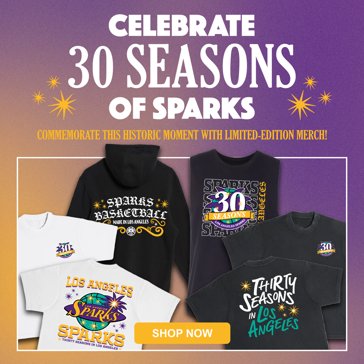 Official Los Angeles Sparks Merch | WNBA Sparks Basketball Fans – Los ...